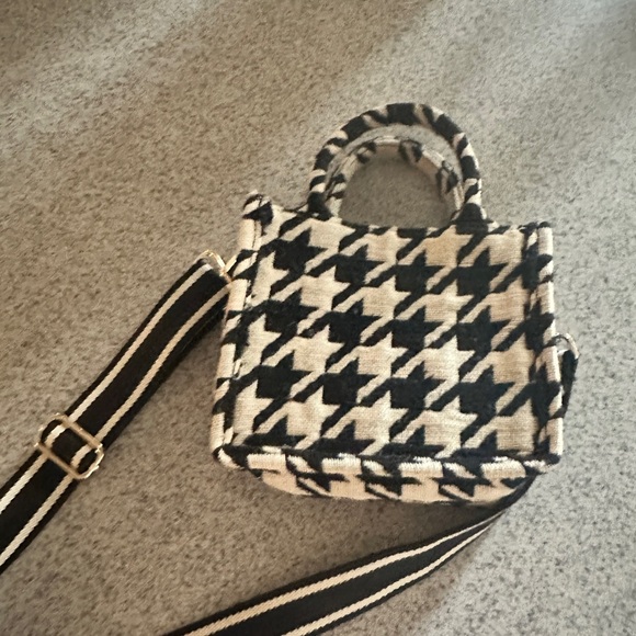 Mini cross body book tote houndstooth pattern - Picture 5 of 5